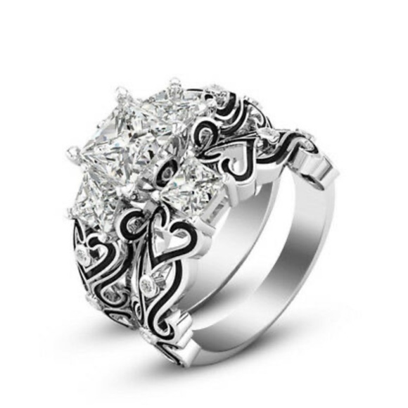 925 Sterling Silver 💎 Wedding Engagement Ring - Picture 2 of 11